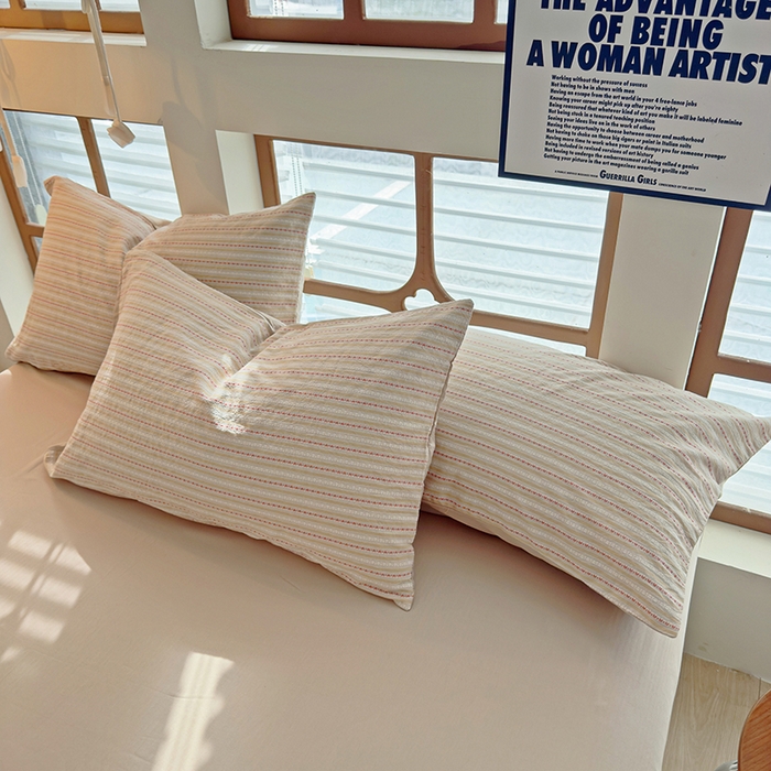 91家纺网 家纺一手货源 找家纺 全美家居 2025新款全棉纯棉色织提花水洗四件套 雅纹荞韵