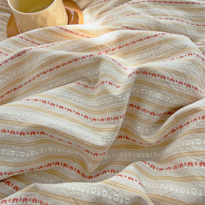 91家纺网 家纺一手货源 找家纺 全美家居 2025新款全棉纯棉色织提花水洗四件套 雅纹荞韵