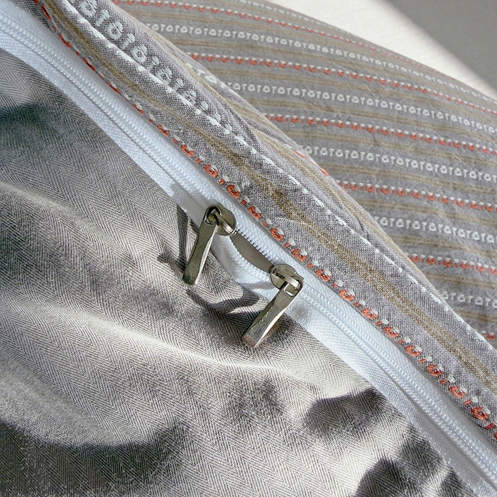 91家纺网 家纺一手货源 找家纺 全美家居 2025新款全棉纯棉色织提花水洗四件套 藤棕谧意