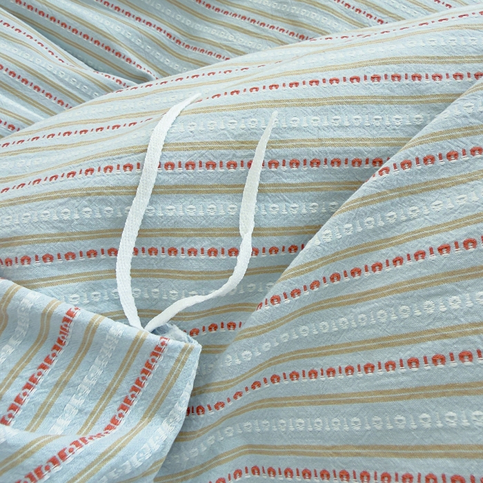 91家纺网 家纺一手货源 找家纺 全美家居 2025新款全棉纯棉色织提花水洗四件套 浅绯绮梦