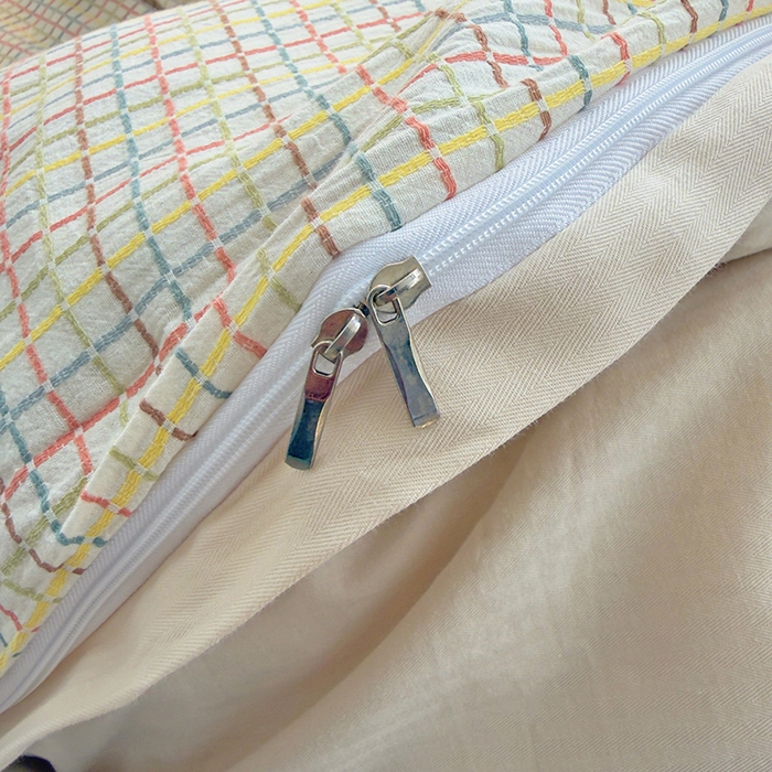 91家纺网 家纺一手货源 找家纺 全美家居 2025新款全棉纯棉色织提花水洗四件套 彩虹漾