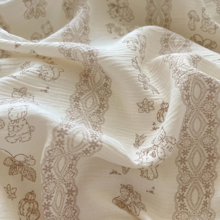 91家纺网 家纺一手货源 找家纺 （总）贝扬思家纺 2025新款亲肤舒适甄选三层纱印花套件系列四件套