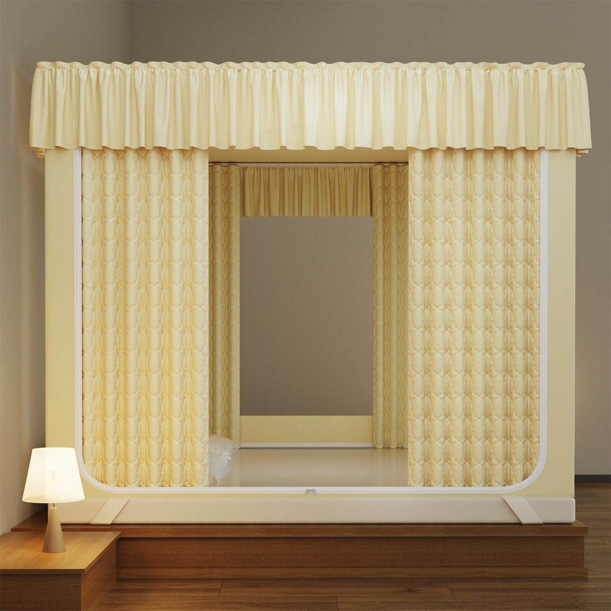 91家纺网 家纺一手货源 找家纺 （总）飞轮海蚊帐 2025新款加厚夹棉遮光防风四季可用蚊帐冬季 保暖 床帘 