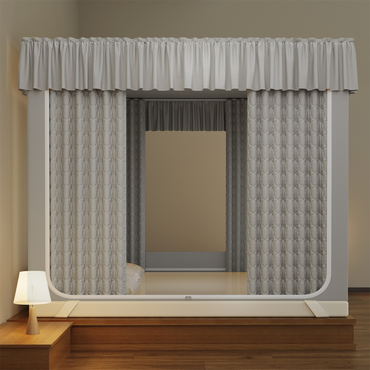 91家纺网 家纺一手货源 找家纺 （总）飞轮海蚊帐 2025新款加厚夹棉遮光防风四季可用蚊帐冬季 保暖 床帘 