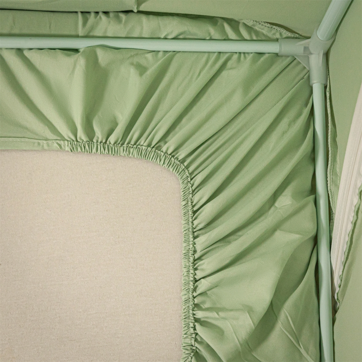 91家纺网 家纺一手货源 找家纺 飞轮海蚊帐 2025新款加厚夹棉遮光防风四季可用蚊帐冬季 保暖 床帘 芥末绿-无遮光帘