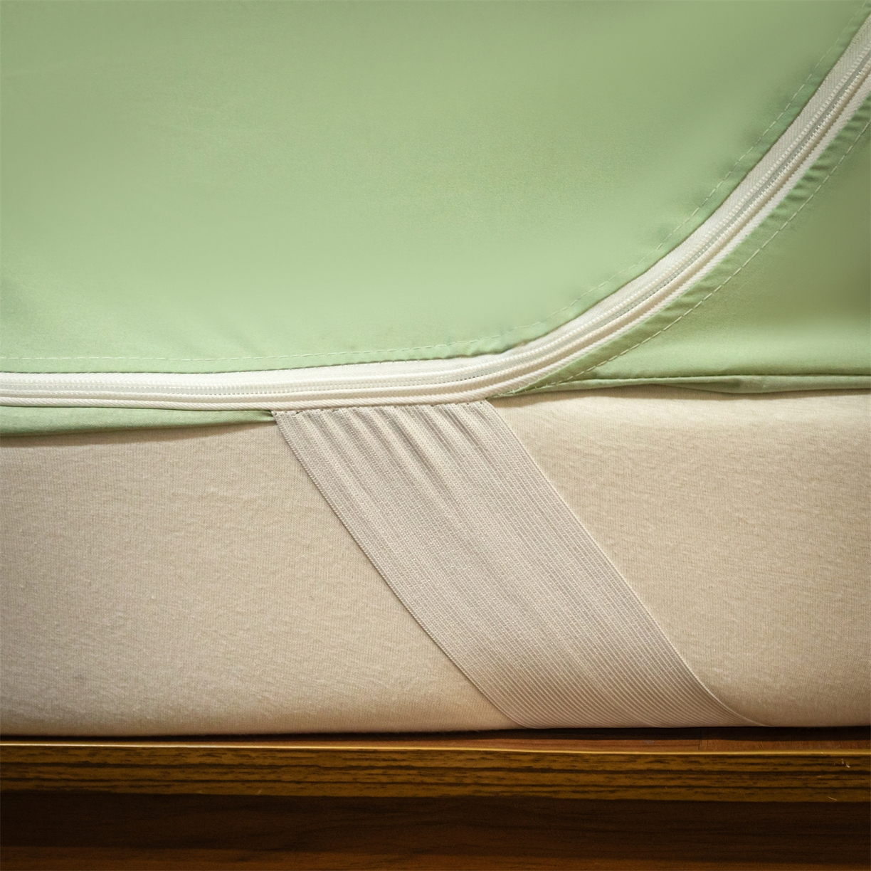 91家纺网 家纺一手货源 找家纺 飞轮海蚊帐 2025新款加厚夹棉遮光防风四季可用蚊帐冬季 保暖 床帘 芥末绿-无遮光帘