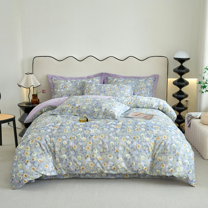 91家纺网 家纺一手货源 找家纺 （总）三沁家居 2025新款全棉碳素磨毛数码印花四件套