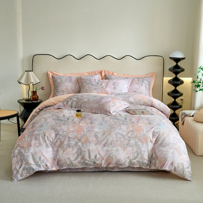 91家纺网 家纺一手货源 找家纺 （总）三沁家居 2025新款全棉碳素磨毛数码印花四件套