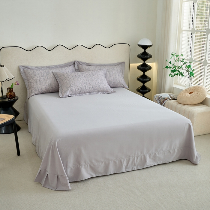 91家纺网 家纺一手货源 找家纺 三沁家居 2025新款全棉碳素磨毛数码印花四件套 伊莎莉