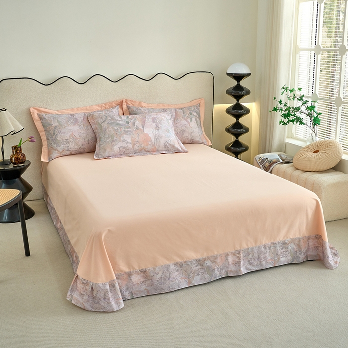 91家纺网 家纺一手货源 找家纺 三沁家居 2025新款全棉碳素磨毛数码印花四件套 夏威夷