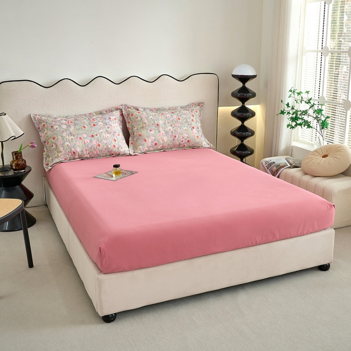 91家纺网 家纺一手货源 找家纺 三沁家居 2025新款全棉碳素磨毛数码印花四件套 罗曼蒂