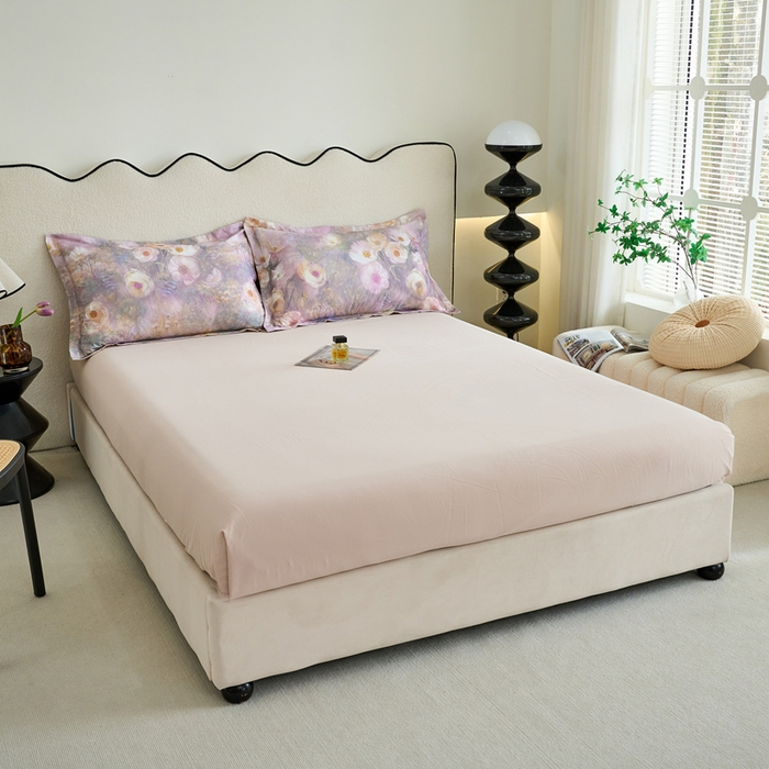 91家纺网 家纺一手货源 找家纺 三沁家居 2025新款全棉碳素磨毛数码印花四件套 维纳斯