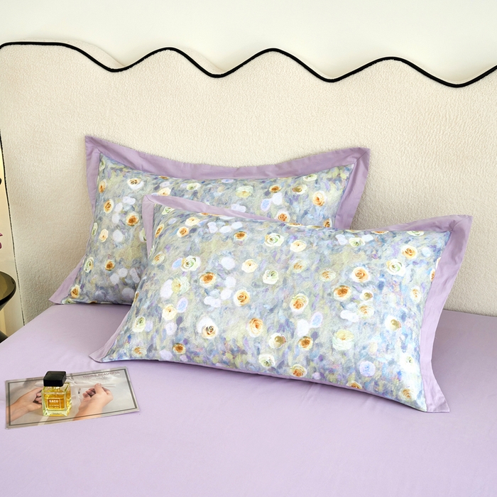 91家纺网 家纺一手货源 找家纺 三沁家居 2025新款全棉碳素磨毛数码印花四件套 艾丽丝