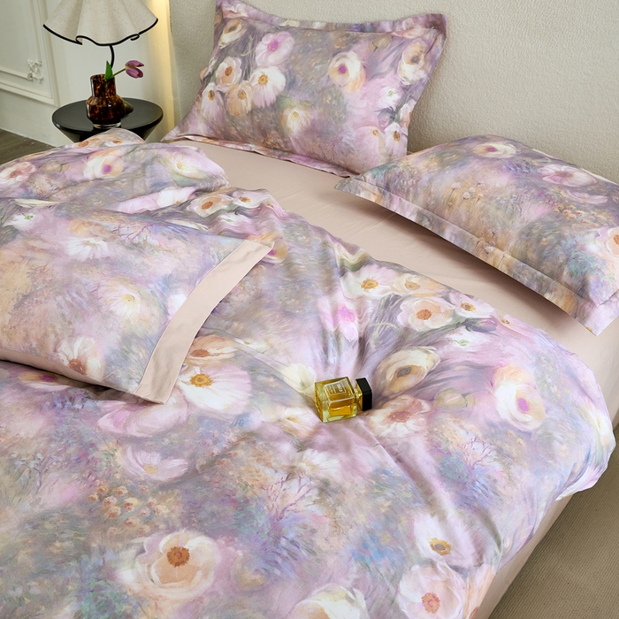 91家纺网 家纺一手货源 找家纺 三沁家居 2025新款全棉碳素磨毛数码印花四件套 维纳斯