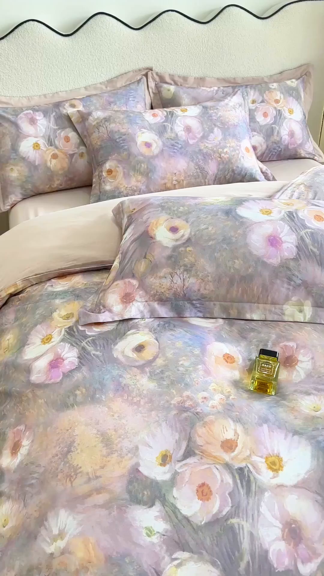 91家纺网 家纺一手货源 找家纺 三沁家居 2025新款全棉碳素磨毛数码印花四件套 维纳斯