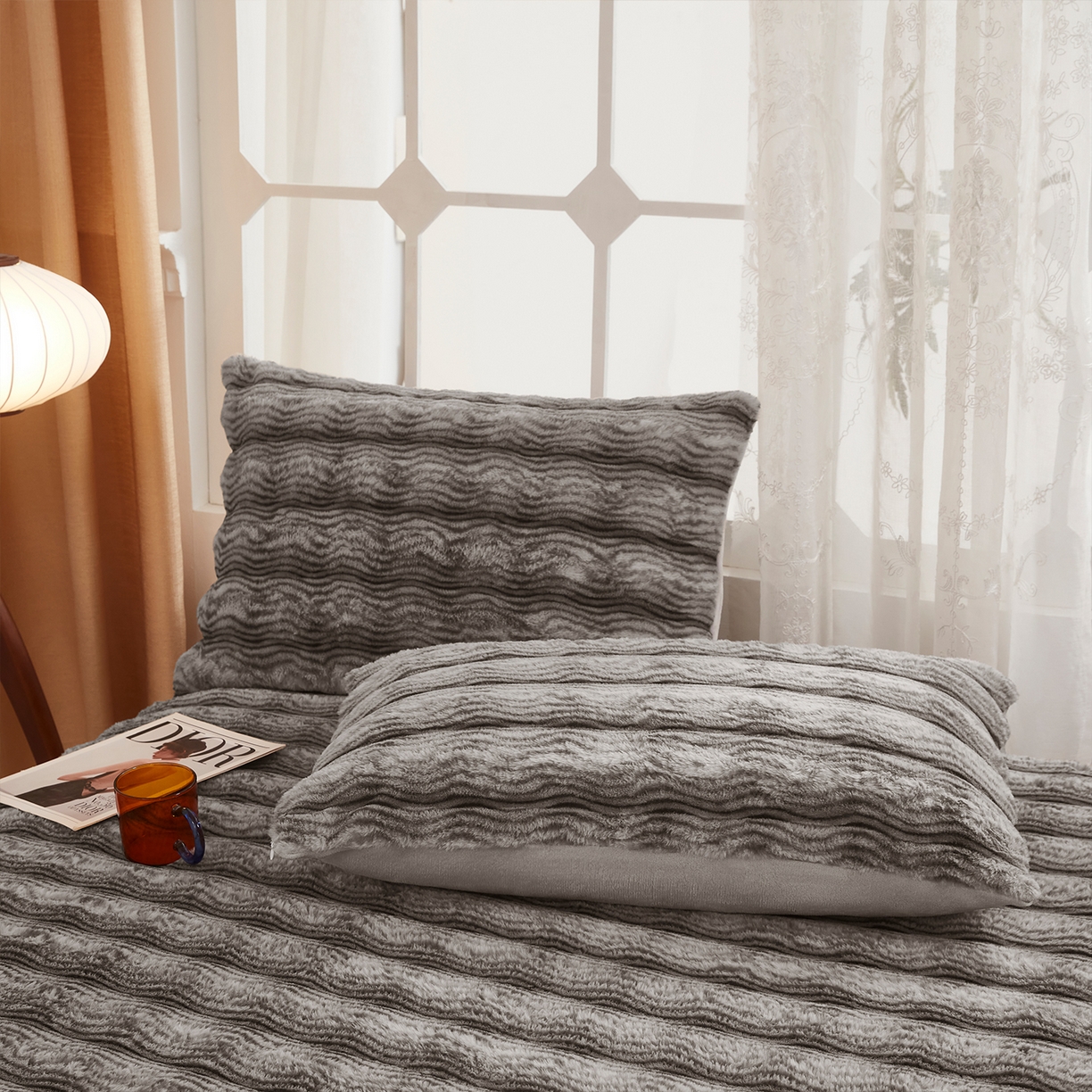 91家纺网 家纺一手货源 找家纺 （总）乐居家纺 2025新款加厚兔毛绒纯色四件套套件系列