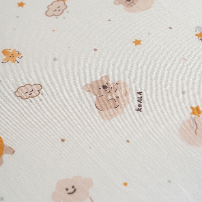 91家纺网 家纺一手货源 找家纺 昕科 2025秋冬绒豆豆-A类母婴级全棉月牙硅胶儿童枕-学生枕芯硅胶儿童枕头 月牙硅胶-星月考拉-3cm