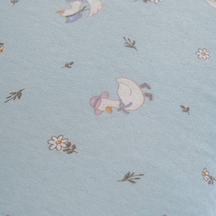 91家纺网 家纺一手货源 找家纺 昕科 2025秋冬绒豆豆-A类母婴级全棉月牙硅胶儿童枕-学生枕芯硅胶儿童枕头 月牙硅胶-花语小鸭-5cm