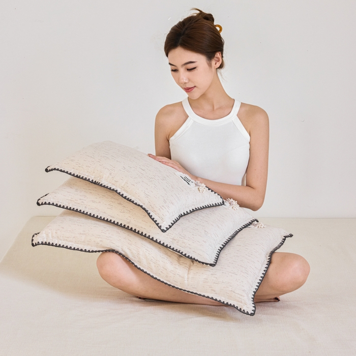 91家纺网 家纺一手货源 找家纺 （总）昕科 2025全棉星落棉花亲子枕-全棉棉花儿童枕芯学生棉花儿童枕头枕套可拆洗花朵棉花枕