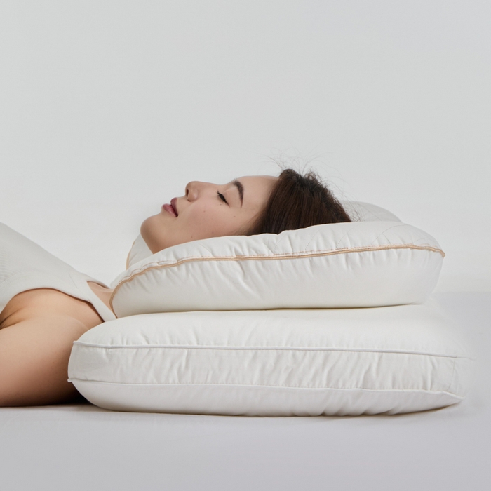 91家纺网 家纺一手货源 找家纺 （总）昕科 2025双层决明子太空枕-全棉草本决明子颈椎枕头双层不压手枕芯