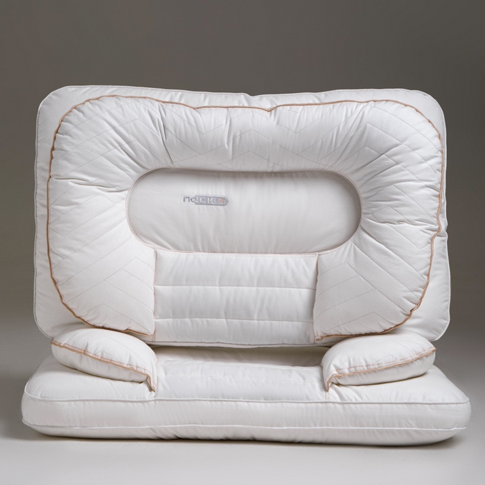 91家纺网 家纺一手货源 找家纺 （总）昕科 2025双层决明子太空枕-全棉草本决明子颈椎枕头双层不压手枕芯