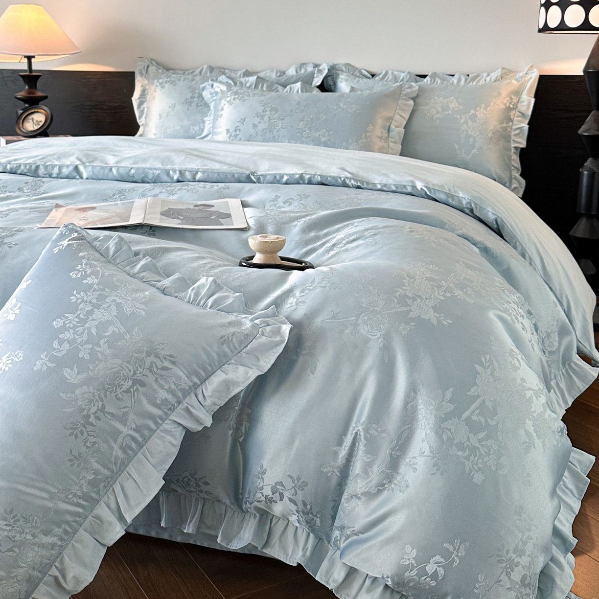 91家纺网 家纺一手货源 找家纺 （总）帝王家纺 2025新款法式小清新秋冬季加厚保暖磨毛提花四件套-繁花