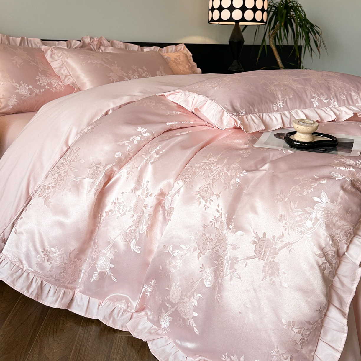 91家纺网 家纺一手货源 找家纺 （总）帝王家纺 2025新款法式小清新秋冬季加厚保暖磨毛提花四件套-繁花