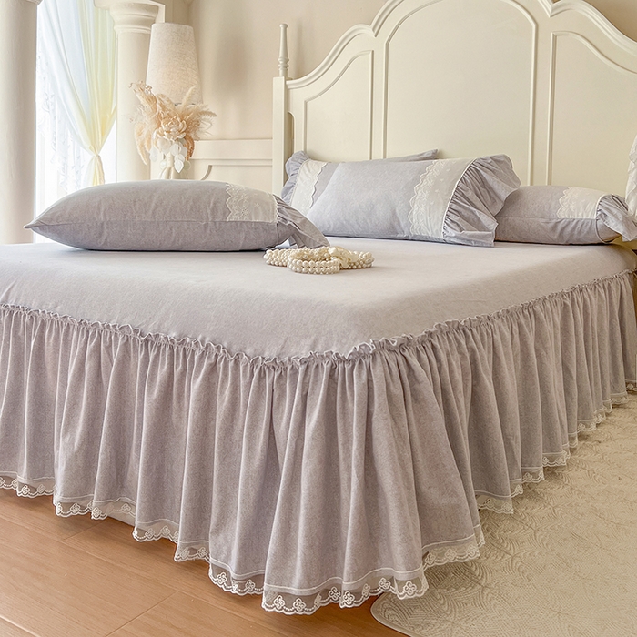 91家纺网 家纺一手货源 找家纺 （总）网红馆（ck家纺） 2025新款全棉磨毛蕾丝边花边四件套--梵妮系列