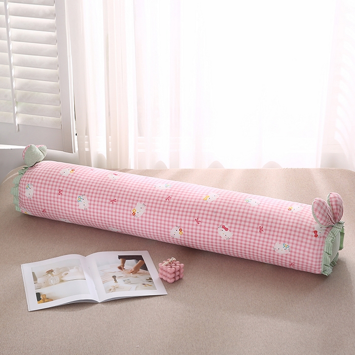 91家纺网 家纺一手货源 找家纺 金牛枕芯 2025新款A类全棉双层纱印花长枕头枕芯 粉kitty