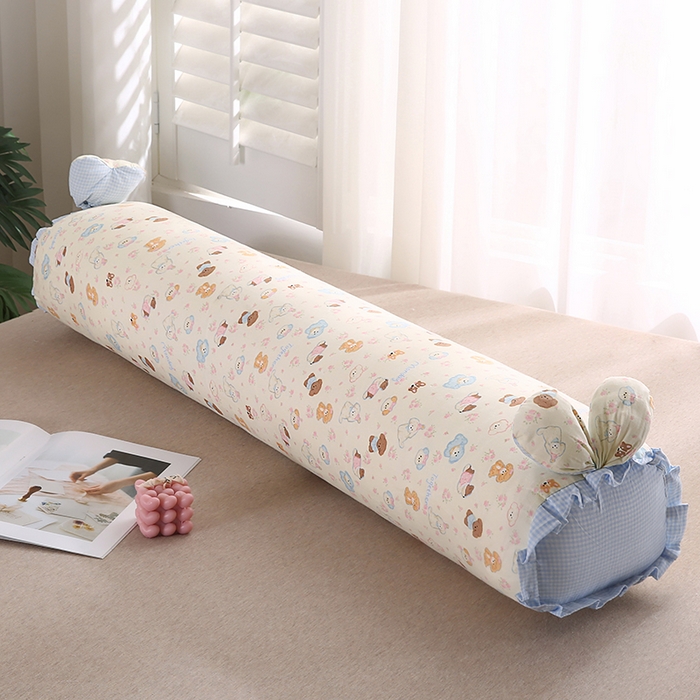 91家纺网 家纺一手货源 找家纺 金牛枕芯 2025新款A类全棉双层纱印花长枕头枕芯 泡芙狗