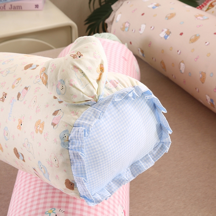 91家纺网 家纺一手货源 找家纺 金牛枕芯 2025新款A类全棉双层纱印花长枕头枕芯 组合