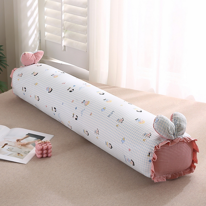 91家纺网 家纺一手货源 找家纺 金牛枕芯 2025新款A类全棉双层纱印花长枕头枕芯 两小无猜