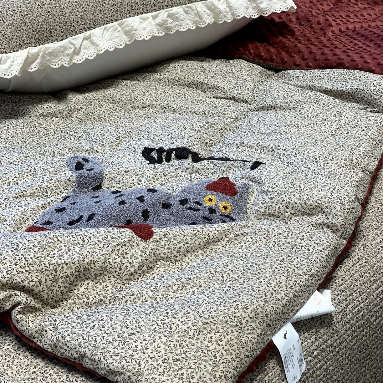 91家纺网 家纺一手货源 找家纺 （总）汇庭 2025秋冬新款毛巾绣豆豆被锦花床盖三件套系列