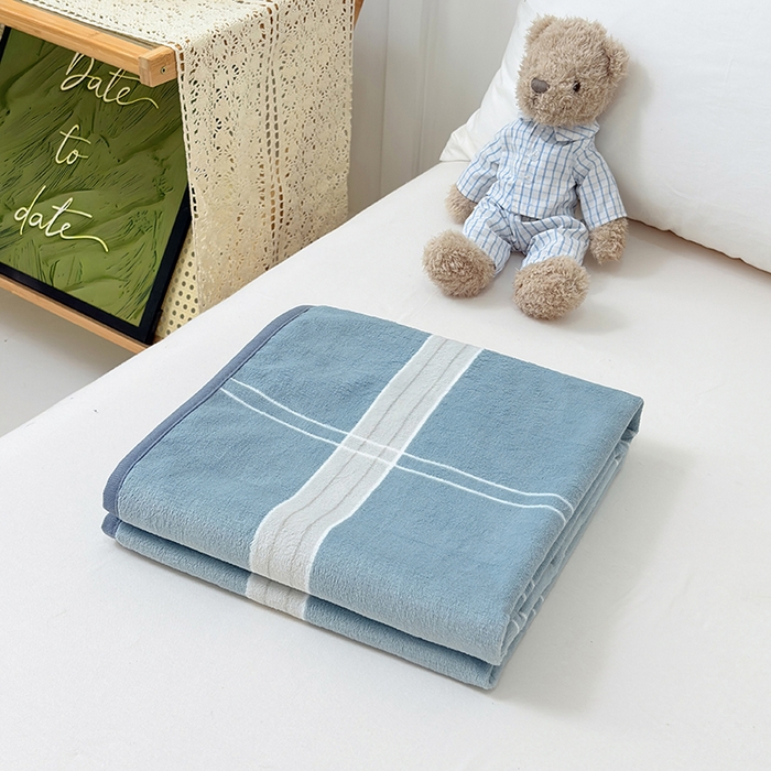 91家纺网 家纺一手货源 找家纺 茗婷家纺 2025新款牛奶绒防水床单隔尿垫供跨境外贸亚马逊秋冬热款 灰格子