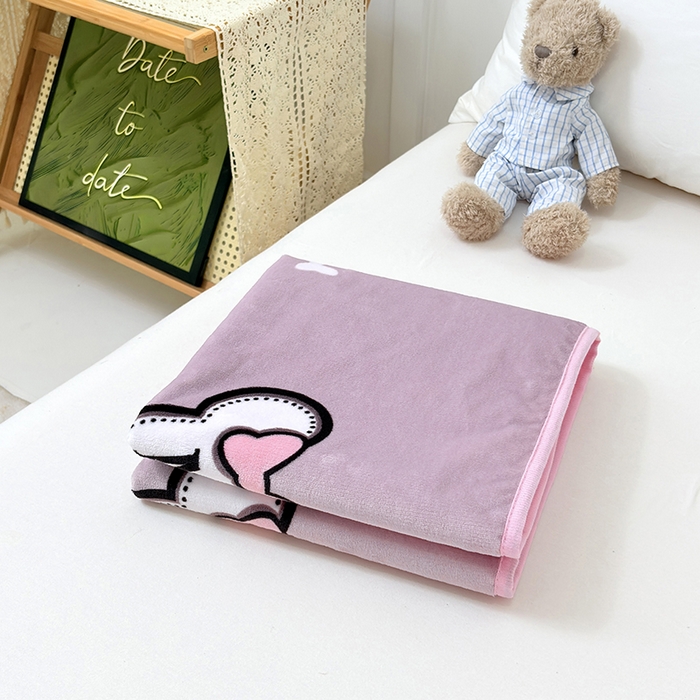 91家纺网 家纺一手货源 找家纺 茗婷家纺 2025新款牛奶绒防水床单隔尿垫供跨境外贸亚马逊秋冬热款 米奇头豆沙