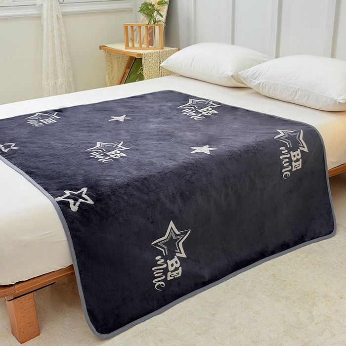 91家纺网 家纺一手货源 找家纺 茗婷家纺 2025新款牛奶绒防水床单隔尿垫供跨境外贸亚马逊秋冬热款 英伦风深灰