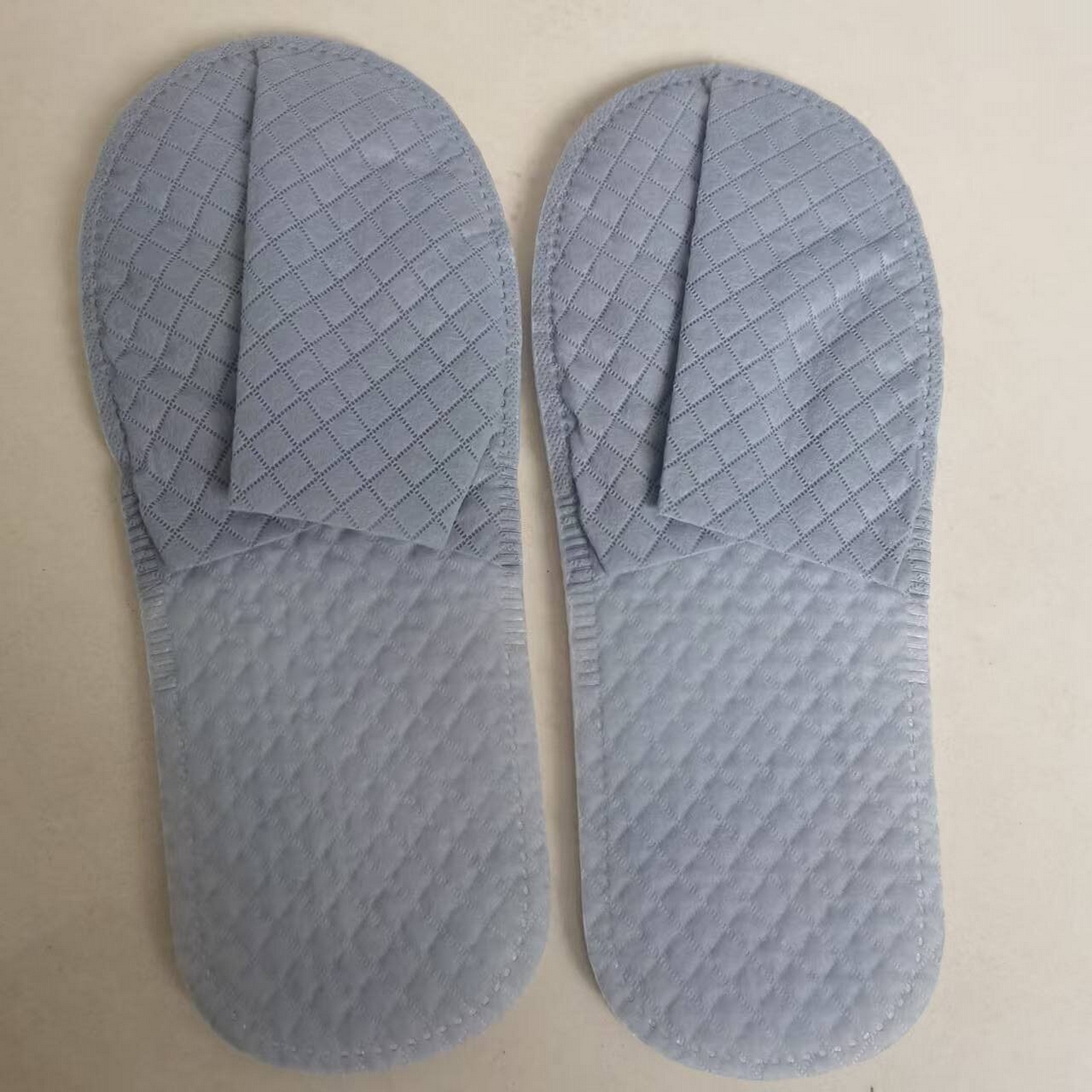 （總）安力森/誠臻酒店用品 2025新款酒店民宿 專用灰色格紋防滑拖鞋  客房待客一次性舒適拖鞋