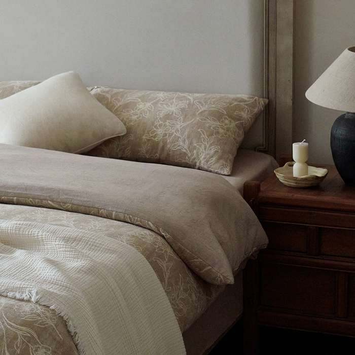 91家纺网 家纺一手货源 找家纺 （总）子和家居 2025新款棉麻色织提花四件套-浮影暗香 （会员享受会员折扣 标准控价：券后不低于298元 加大控价：券后不低于318元）