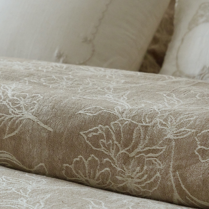 91家纺网 家纺一手货源 找家纺 子和家居 2025新款棉麻色织提花四件套-浮影暗香 （会员享受会员折扣 标准控价：券后不低于298元 加大控价：券后不低于318元） 浮影暗香-鸢尾