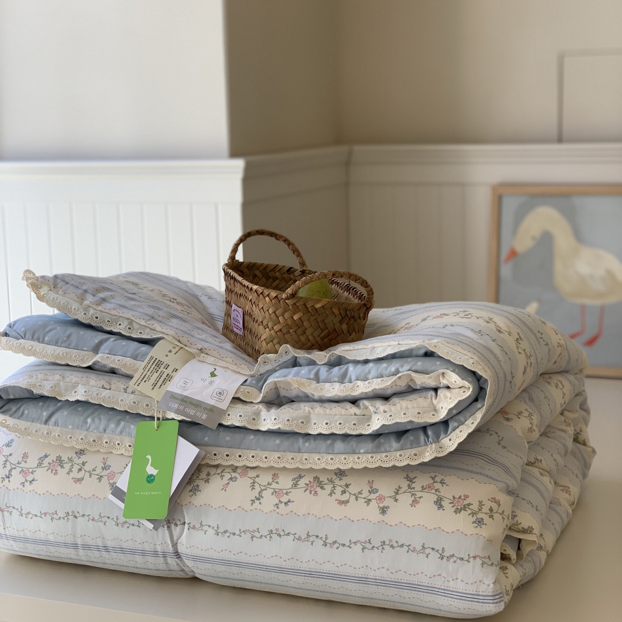 91家纺网 家纺一手货源 找家纺 汇庭 2025秋冬新品慕斯春秋被子被芯系列 晴天蓝