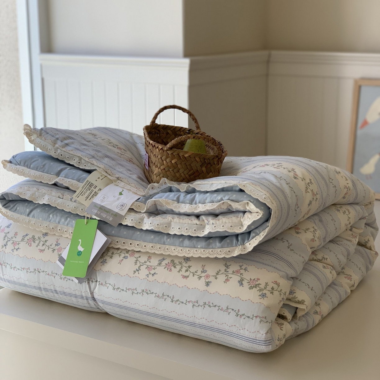 91家纺网 家纺一手货源 找家纺 汇庭 2025秋冬新品慕斯春秋被子被芯系列 晴天蓝