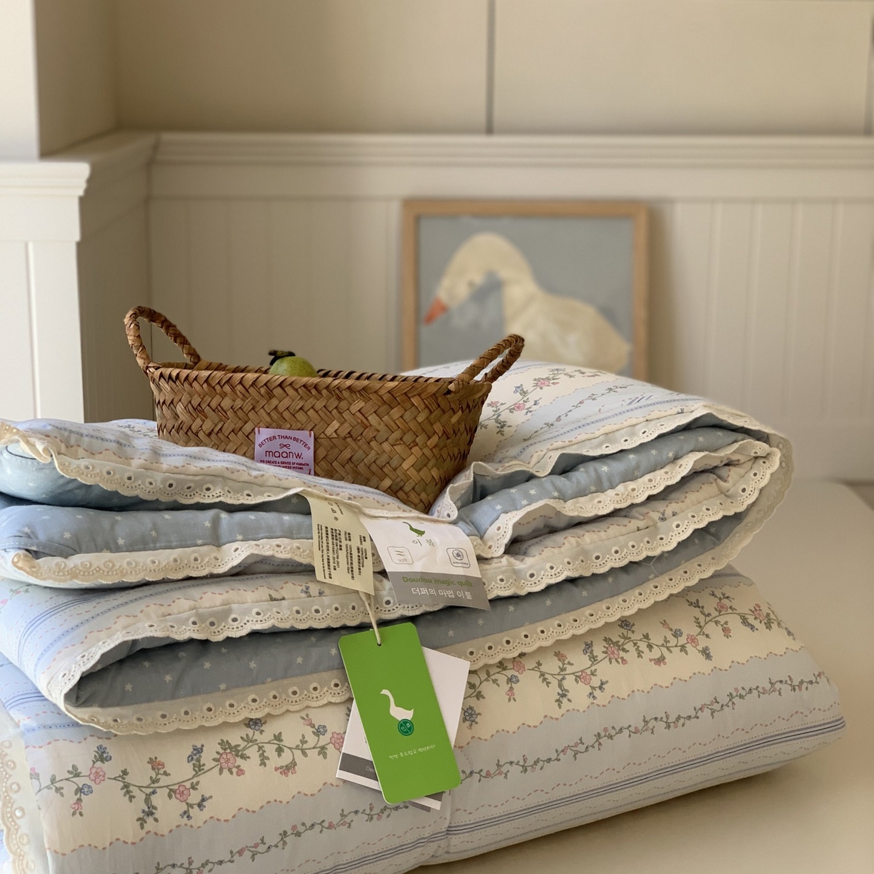 91家纺网 家纺一手货源 找家纺 汇庭 2025秋冬新品慕斯春秋被子被芯系列 晴天蓝