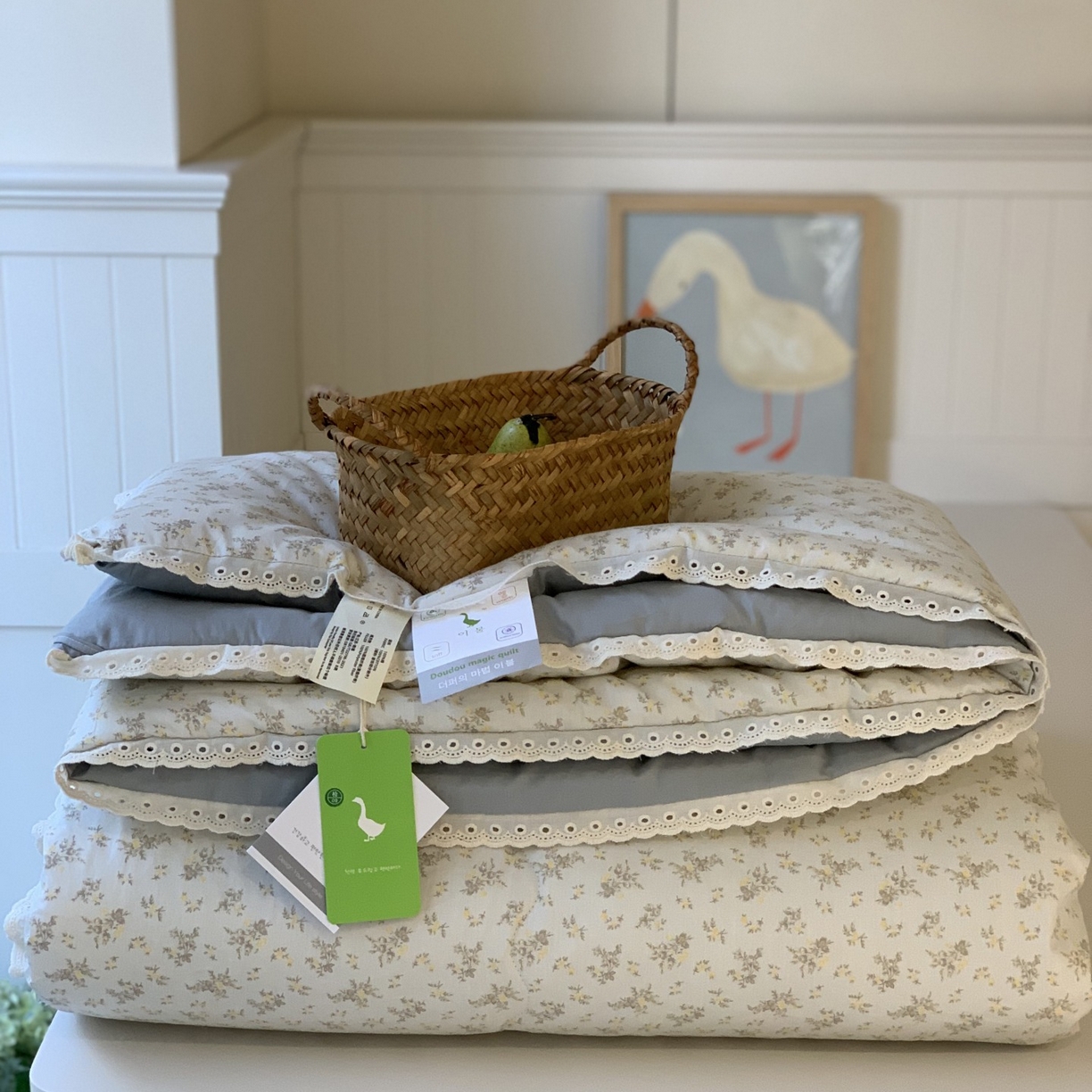 91家纺网 家纺一手货源 找家纺 汇庭 2025秋冬新品慕斯春秋被子被芯系列 花意绿