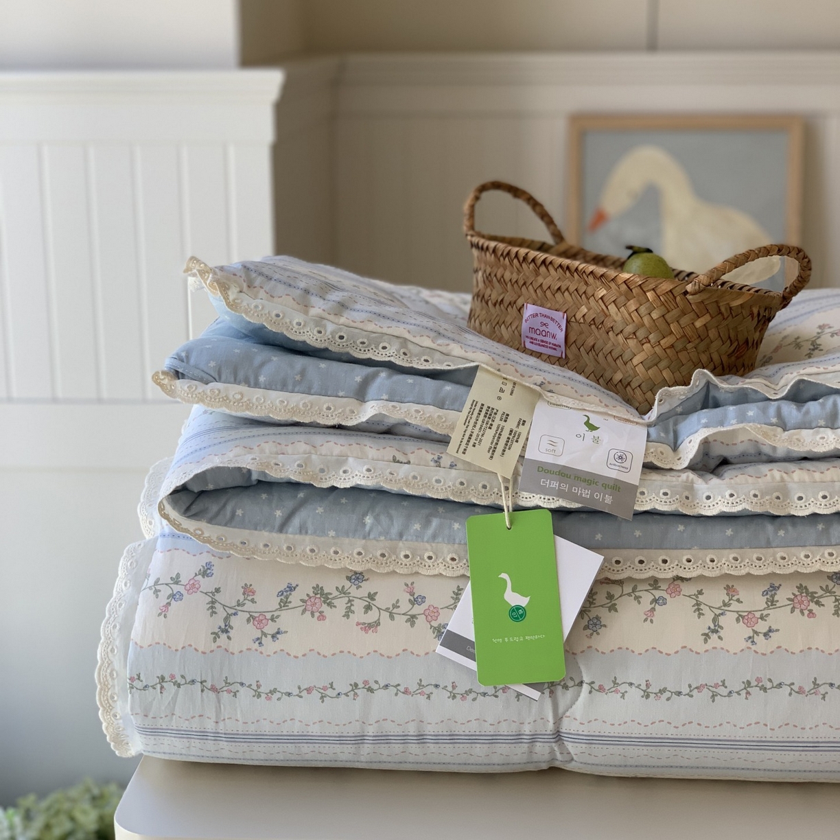 91家纺网 家纺一手货源 找家纺 汇庭 2025秋冬新品慕斯春秋被子被芯系列 晴天蓝