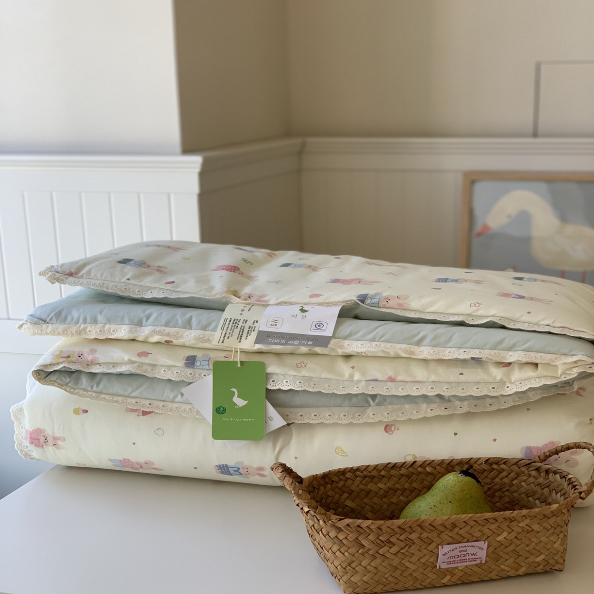 91家纺网 家纺一手货源 找家纺 汇庭 2025秋冬新品慕斯春秋被子被芯系列 奶糖兔