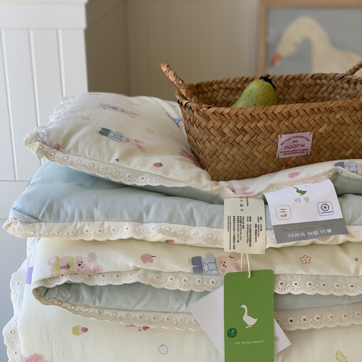 91家纺网 家纺一手货源 找家纺 汇庭 2025秋冬新品慕斯春秋被子被芯系列 奶糖兔