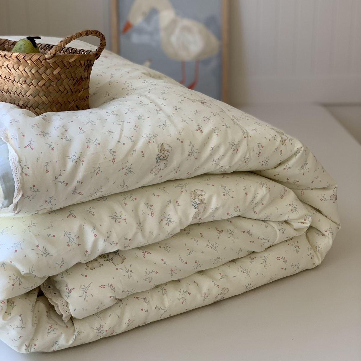 91家纺网 家纺一手货源 找家纺 汇庭 2025秋冬新品慕斯春秋被子被芯系列 美妙小兔