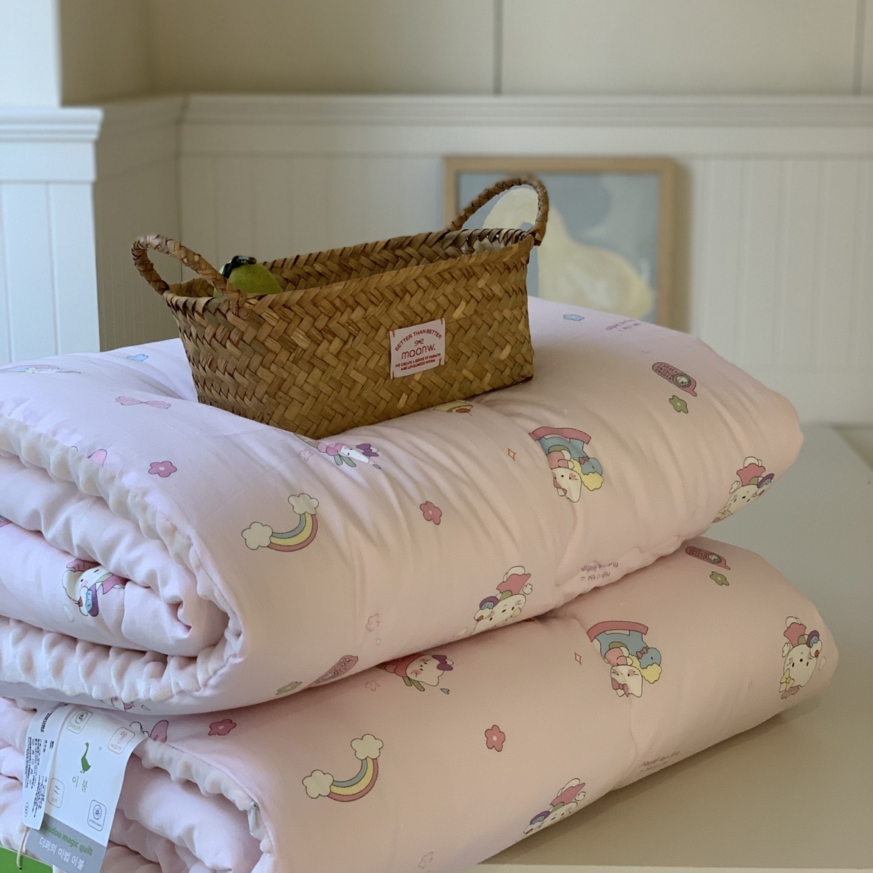 91家纺网 家纺一手货源 找家纺 汇庭 2025秋冬新品60s长绒棉单人豆豆冬被子被芯 甜甜猫