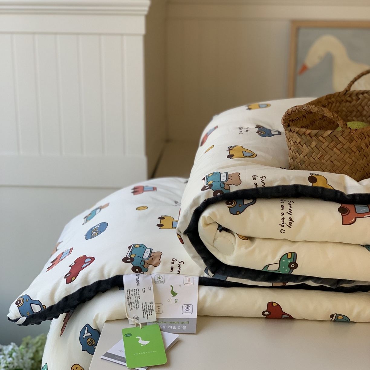 91家纺网 家纺一手货源 找家纺 汇庭 2025秋冬新品60s长绒棉单人豆豆冬被子被芯 汽车派