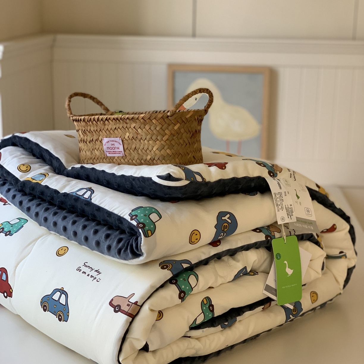 91家纺网 家纺一手货源 找家纺 汇庭 2025秋冬新品60s长绒棉单人豆豆冬被子被芯 汽车派